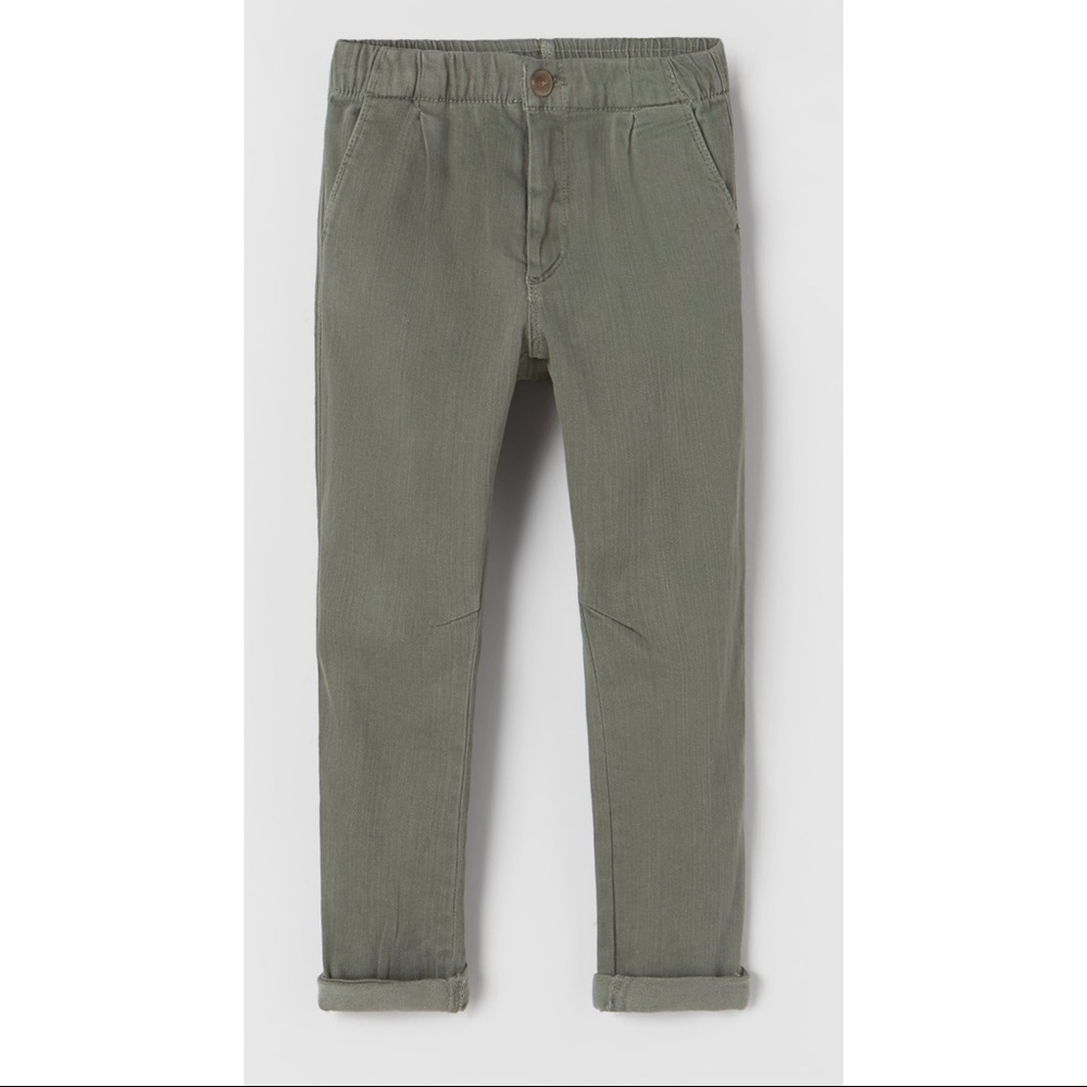 ZARA ~SUPER STRETCHY GARMENT DYE TROUSERS (NWT)
